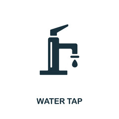 Water Tap icon. Monochrome simple element from housekeeping collection. Creative Water Tap icon for web design, templates, infographics and more
