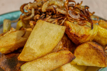 Fried potatoes and onions.