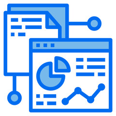 website blue line icon