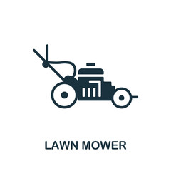 Lawn Mower icon. Monochrome simple element from housekeeping collection. Creative Lawn Mower icon for web design, templates, infographics and more