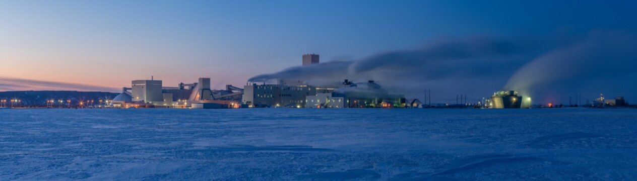 night view of cogeneration and potash