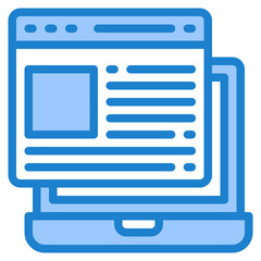 website blue style icon