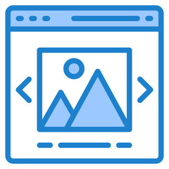 website blue style icon