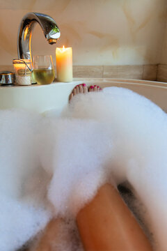 Relaxing in the bath