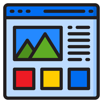 website color line style icon