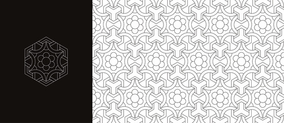 Korean traditional decorative patterns. Line thickness adjustable.