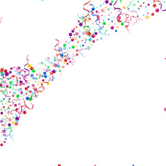 Colored Particles Isolated Vector White