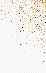 Yellow Dust Vector Transparent Background. Gilded