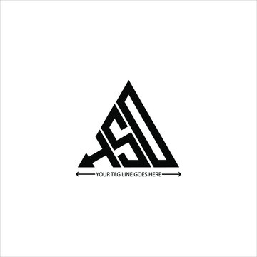 H S D letter logo creative design. H S D unique design