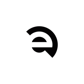 e initial logo design vector template