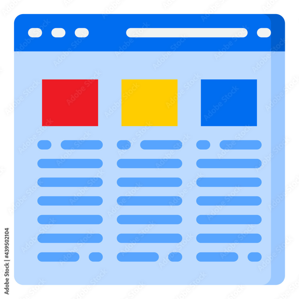 Wall mural website flat style icon