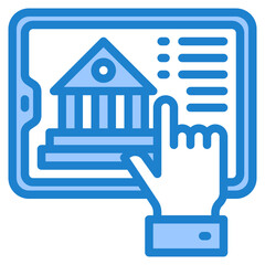 bank blue style icon