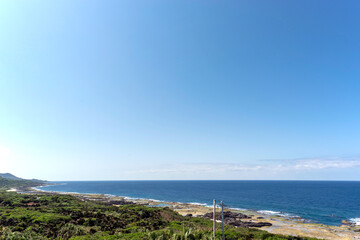 鹿児島県　徳之島の金見崎展望台からの眺望