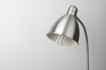 iron desk lamp on a white background