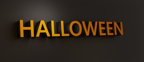 Abstract HALLOWEEN 3D TEXT Rendered Poster (3D Artwork)