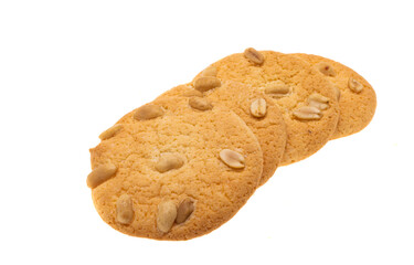 cookies with peanuts isolated