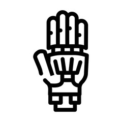 prosthesis plastic line icon vector. prosthesis plastic sign. isolated contour symbol black illustration