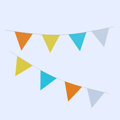 3d illustration simple object carnaval flag