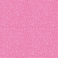 Seamless pattern made of overlapping hand drawn doodle hearts. Pink tiling background. Romantic backdrop texture for web site, blog, wallpaper, textile, wedding invitation and decor