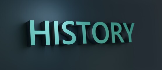 Abstract HISTORY 3D TEXT Rendered Poster (3D Artwork)