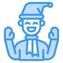 Father blue line icon