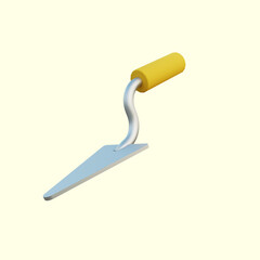 3d illustration simple object cement shovel