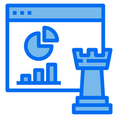 website blue line icon