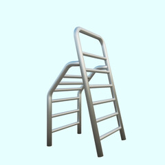 3d illustration object ladder construction