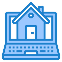 home blue style icon