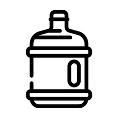 water plastic bottle line icon vector. water plastic bottle sign. isolated contour symbol black illustration