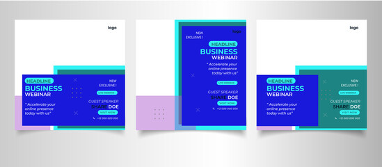 Webinar business conference social media post
