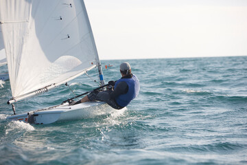 Sport sailing in the ocean