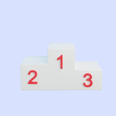 3d illustration winner podium 1st 2nd 3rd