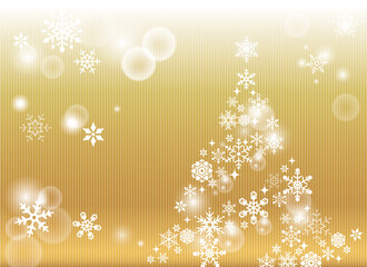 A Christmas tree made of snowflakes.