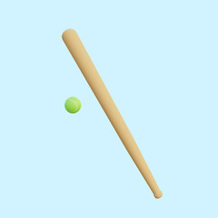 3d illustration simple object sport baseball