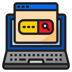 search color line style icon