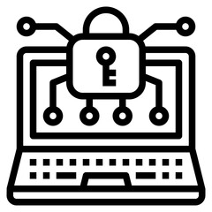 Fototapeta premium lock outline style icon