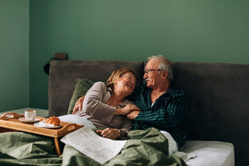 A Senior Couple in the Bed