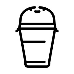 drink plastic cup line icon vector. drink plastic cup sign. isolated contour symbol black illustration