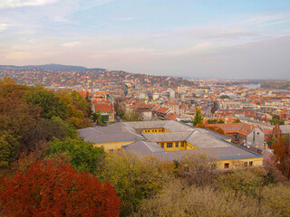 Panorama of autumn Budapest from the Fisherman's Bastion