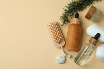 Eco friendly zero waste concept on beige background