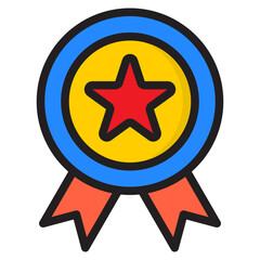 medal color line style icon