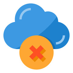 Obraz premium Cloud flat icon