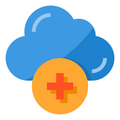 Fototapeta premium Cloud flat icon