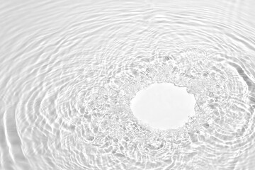 Transparent white colored clear water surface texture with ripples, splashes and bubbles. Nature...