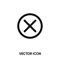 Cancel button vector icon vector . Modern, simple flat vector illustration for website or mobile app. Cancel  symbol, logo illustration. Pixel perfect vector graphics