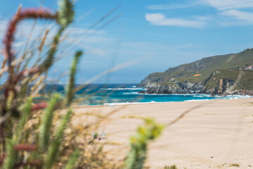 Beautiful beaches in Ferrol, Galicia. North of Spain 