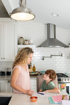 A Mother Talks To Her Son