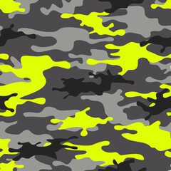 Camouflage seamless pattern from spots. Abstract camo. Military texture. Print on fabric and clothing. Vector illustration