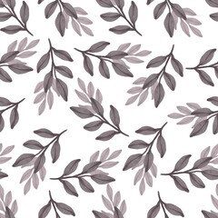 Seamless pattern of brown leaves for textile, brwon seamless pattern for background
